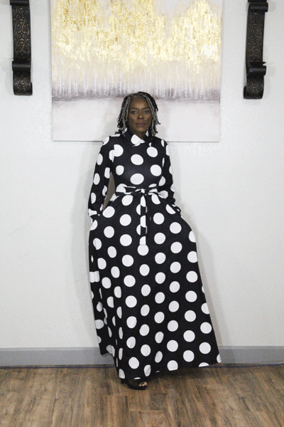 POLKA DOT MAXI DRESS