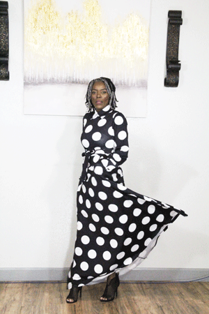 POLKA DOT MAXI DRESS